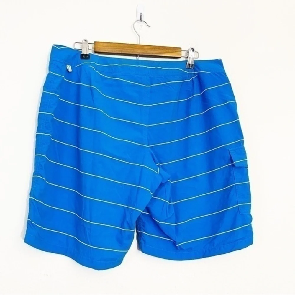 J. Crew High Rise Striped Swim Trunk Men Size 36 Color blue/white